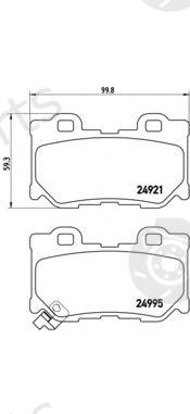  BREMBO part P56085 Brake Pad Set, disc brake