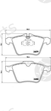  BREMBO part P36019 Brake Pad Set, disc brake