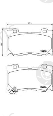  BREMBO part P56084 Brake Pad Set, disc brake