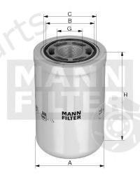  MANN-FILTER part WH1262 Filter, operating hydraulics
