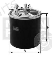  MANN-FILTER part WK8029/1 (WK80291) Fuel filter