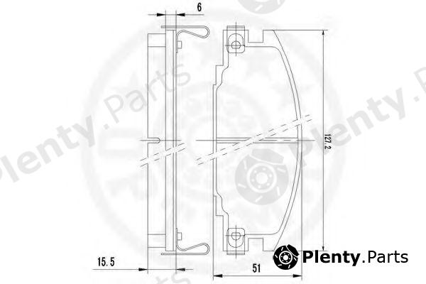  OPTIMAL part 9642 Brake Pad Set, disc brake
