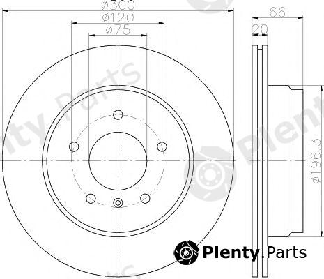  HELLA PAGID part 8DD355118-271 (8DD355118271) Brake Disc