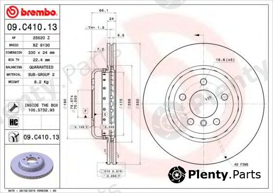  BREMBO part 09.C410.13 (09C41013) Brake Disc