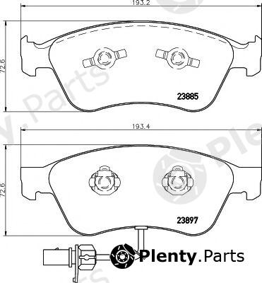  MINTEX part MDB2825 Brake Pad Set, disc brake