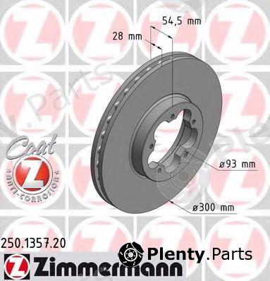  ZIMMERMANN part 250.1357.20 (250135720) Brake Disc