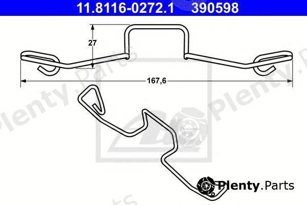 ATE part 11.8116-0272.1 (11811602721) Spring, brake caliper