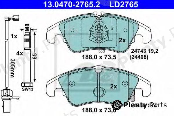  ATE part 13.0470-2765.2 (13047027652) Brake Pad Set, disc brake