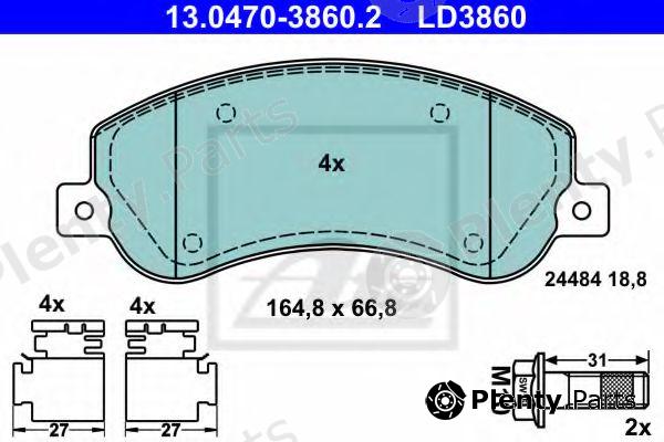  ATE part 13.0470-3860.2 (13047038602) Brake Pad Set, disc brake
