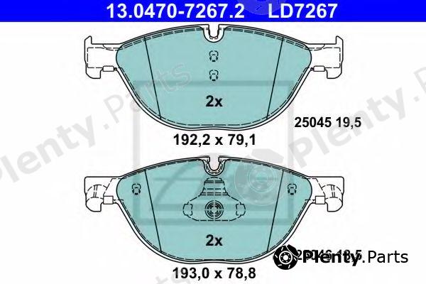  ATE part 13.0470-7267.2 (13047072672) Brake Pad Set, disc brake