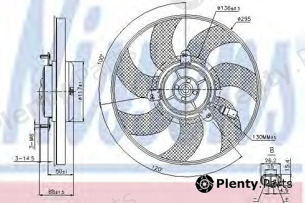  NISSENS part 85733 Fan, radiator
