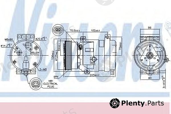  NISSENS part 89218 Compressor, air conditioning