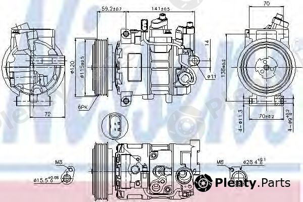  NISSENS part 89415 Compressor, air conditioning