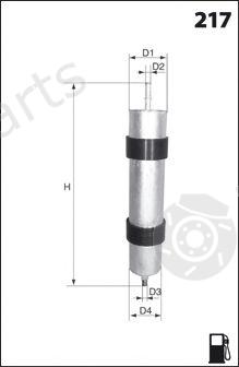  MECAFILTER part ELE6026 Fuel filter