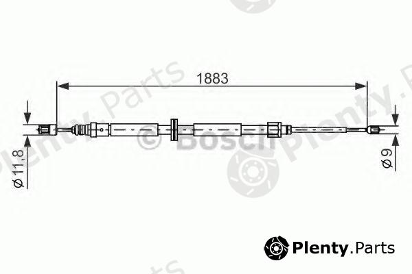  BOSCH part 1987482302 Cable, parking brake