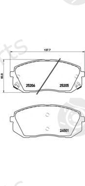  BREMBO part P30056 Brake Pad Set, disc brake