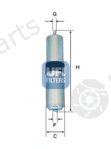  UFI part 31.857.01 (3185701) Fuel filter