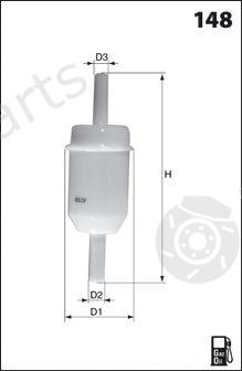  MECAFILTER part ELG5213 Fuel filter