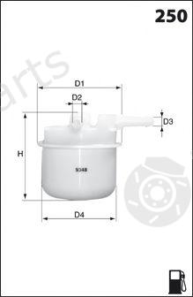  MECAFILTER part ELE3538 Fuel filter