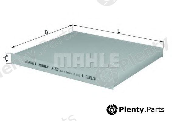  MAHLE ORIGINAL part LA832 Filter, interior air