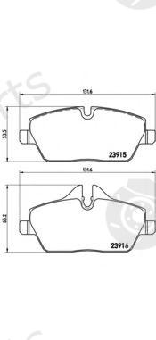  BREMBO part P06067 Brake Pad Set, disc brake