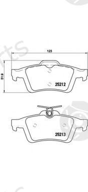  BREMBO part P24148 Brake Pad Set, disc brake