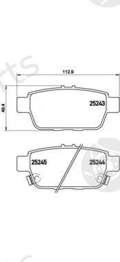  BREMBO part P28067 Brake Pad Set, disc brake
