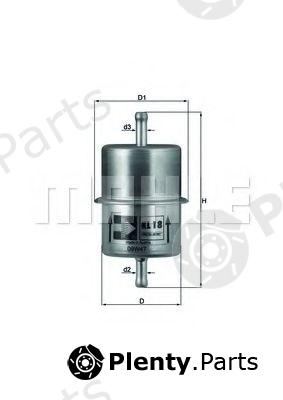  MAHLE ORIGINAL part KL18OF Fuel filter