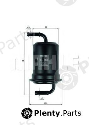  MAHLE ORIGINAL part KL703 Fuel filter
