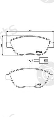  BREMBO part P23137 Brake Pad Set, disc brake