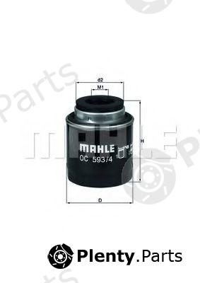  MAHLE ORIGINAL part OC593/4 (OC5934) Oil Filter