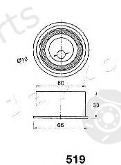  JAPKO part 45519 Tensioner, timing belt