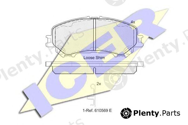  ICER part 182181 Brake Pad Set, disc brake