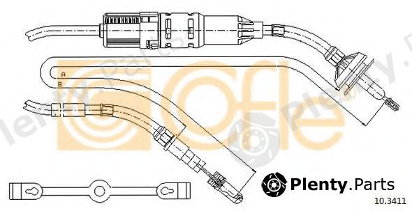  COFLE part 103411 Clutch Cable