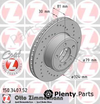  ZIMMERMANN part 150.3407.52 (150340752) Brake Disc