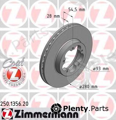  ZIMMERMANN part 250.1356.20 (250135620) Brake Disc