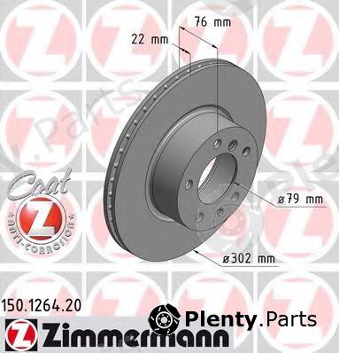  ZIMMERMANN part 150.1264.20 (150126420) Brake Disc