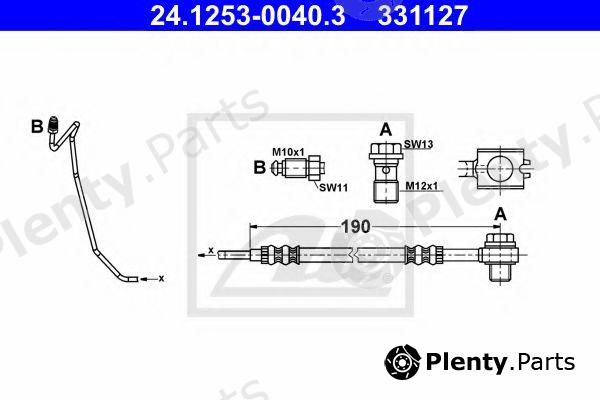  ATE part 24.1253-0040.3 (24125300403) Brake Hose