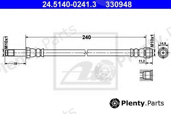 ATE part 24.5140-0241.3 (24514002413) Brake Hose