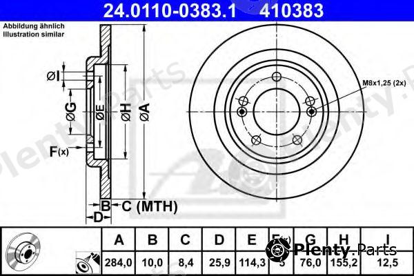  ATE part 24.0110-0383.1 (24011003831) Brake Disc