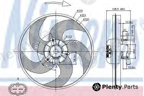  NISSENS part 85672 Fan, radiator