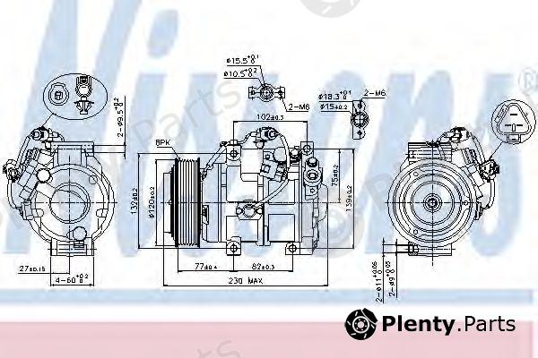  NISSENS part 89511 Compressor, air conditioning