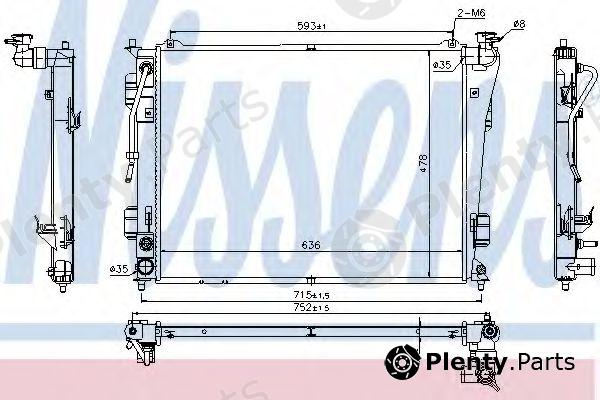  NISSENS part 675012 Radiator, engine cooling