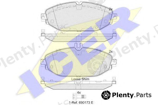  ICER part 182213 Brake Pad Set, disc brake