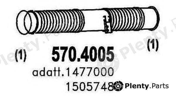  ASSO part 570.4005 (5704005) Flex Hose, exhaust system