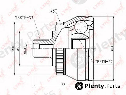 LYNXauto part CO1200A Joint Kit, drive shaft