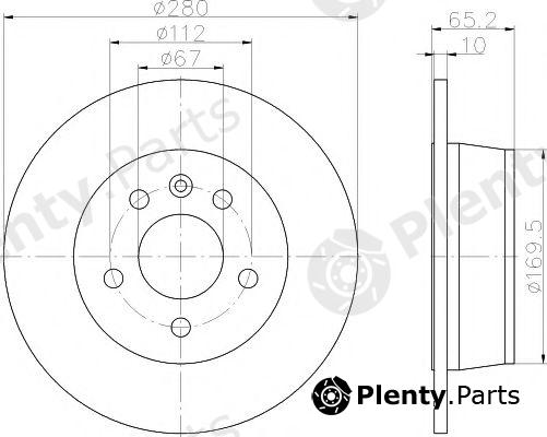  HELLA PAGID part 8DD355104-541 (8DD355104541) Brake Disc