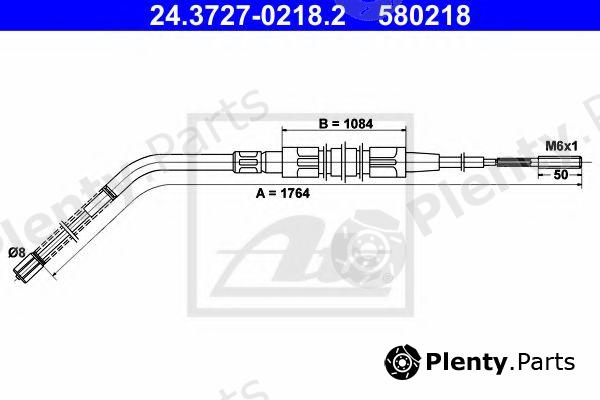  ATE part 24.3727-0218.2 (24372702182) Cable, parking brake