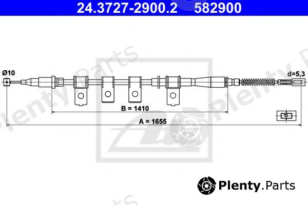  ATE part 24.3727-2900.2 (24372729002) Cable, parking brake