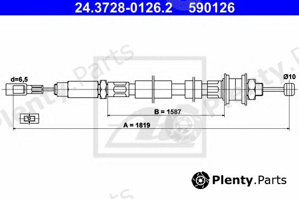  ATE part 24.3728-0126.2 (24372801262) Clutch Cable